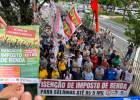 Atos da CUT e centrais celebram isenção do IR e convocam luta contra escala 6x1
